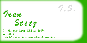 iren stitz business card